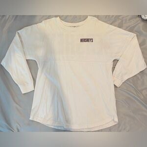 J. America Cream Long Sleeve Hershey's Logo Pullover